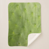 Tropische botanische groene cactus foto sherpa deken (Voorkant)