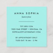 Tropische botanische Haarstylist Vierkante Visitekaartje (Achterkant)