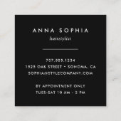 Tropische botanische Haarstylist Vierkante Visitekaartje (Achterkant)