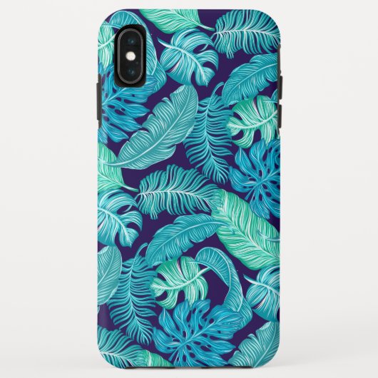 Tropische botanische Hawaïaanse blauwgroen groene  Case-Mate iPhone Case (Achterkant)