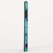 Tropische botanische Hawaïaanse blauwgroen groene  Case-Mate iPhone Case (Achterkant/rechts)