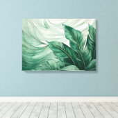 Tropische Botanische Hemel Canvas Afdruk (Insitu (Houten vloer))