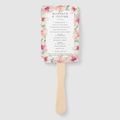 Tropische Botanische Hibiscus Bloemen Huwelijkspro Handwaaier (Voorkant)