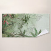 Tropische  botanische landschapsillustratie; badhanddoek (Badhanddoek)