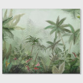 Tropische  botanische landschapsillustratie; cadeaupapier (Vlak)