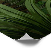 Tropische  botanische landschapsillustratie; poster (Hoek)