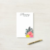 Tropische botanische makreel kunstenaar Salon Beau Post-it® Notes (Op bureau)