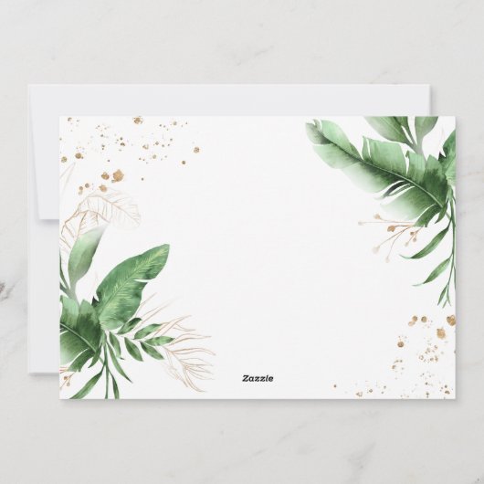 Tropische Botanische Mele Kalikimaka kerstfoto Feestdagenkaart (Achterkant)