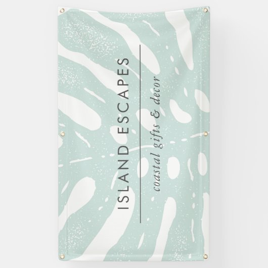 Tropische Botanische Monstera Leaf Business Spandoek (Verticaal)