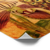 tropische botanische orchidee moderne  pauw poster (Hoek)