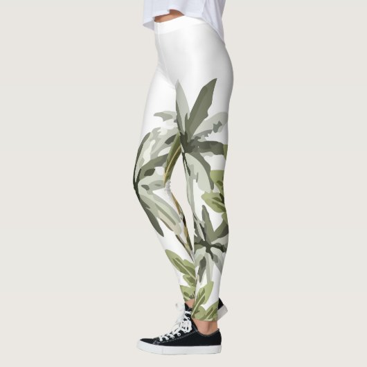 Tropische botanische palmbomen leggings (Links)