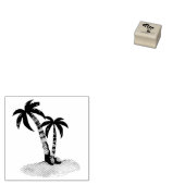 Tropische botanische palmboom rubberstempel (Gestempeld)