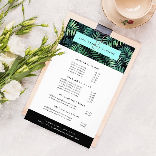 Tropische botanische prijzen en services flyer