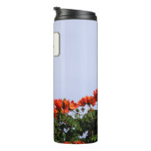 Tropische botanische rode bloemen Foto van elke na Thermosbeker (Geroteerd rechts)