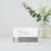 Tropische Botanische Roze Detailhandel Schoonheids Visitekaartje (Staand voorkant)