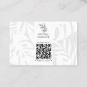 Tropische Botanische Roze Detailhandel Schoonheids Visitekaartje (Achterkant)