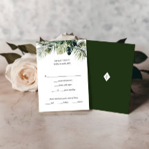 Tropische Botanische RSVP-kaart – Destination Wedd