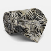 Tropische, botanische, slangenhuid, bladeren, palm stropdas (Opgerold)