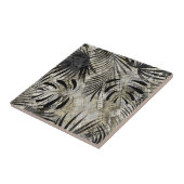 Tropische, botanische, slangenhuid, bladeren, palm tegeltje (Zijkant)