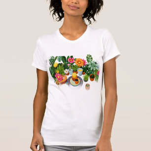 Tropische Botanische Tuin Bloemencollage – Kleurri T-shirt