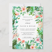 Tropische botanische verlofpartij kaart (Voorkant)