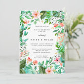 Tropische botanische verlofpartij kaart (Staand voorkant)