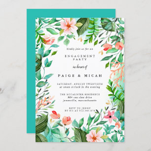 Tropische botanische verlofpartij kaart