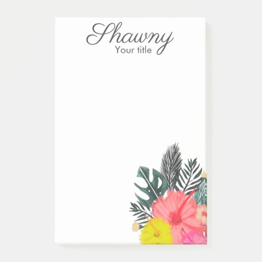 Tropische Botanische Visagist Salon Schoonheid Post-it® Notes (Voorkant)