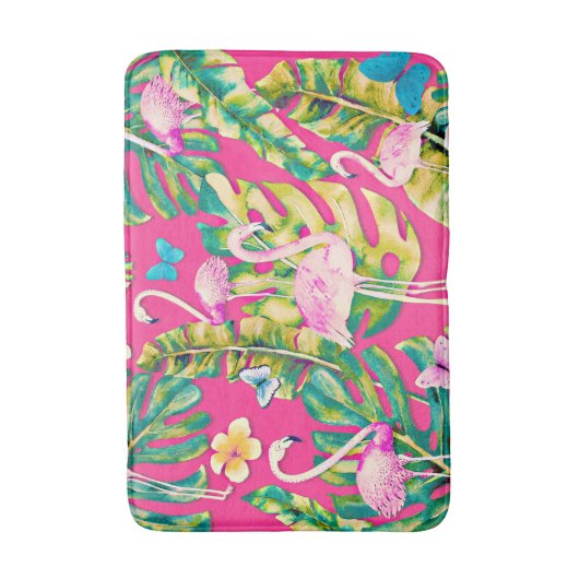 Tropische botanische vlindertuin badmat (Voorkant Verticaal)