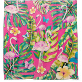 Tropische botanische vlindertuin douchegordijn (Voorkant)