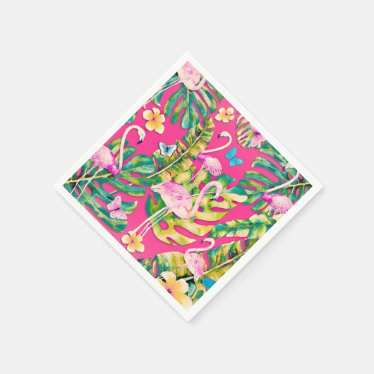 Tropische botanische vlindertuin servet (Hoek)