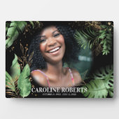 Tropische botanische vulling Foto Memorial Plaque Fotoplaat (voorkant)