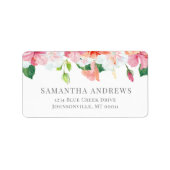 Tropische botanische Waterverf Floral Wedding Etiket (Voorkant)