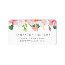 Tropische botanische Waterverf Floral Wedding Etiket