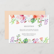 Tropische botanische Waterverf Floral Wedding