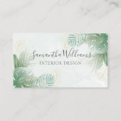 Tropische Botanische Waterverf Monstera Visitekaartje (Voorkant)
