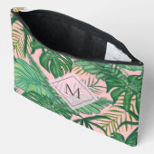 Tropische botanische Waterverf roze kunstmonogram Etui (Open)