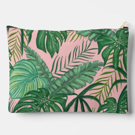 Tropische botanische Waterverf roze kunstmonogram Etui (Achterkant)