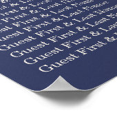 Tropische botanische welkomstbruiloft van Navy Pal Poster (Hoek)