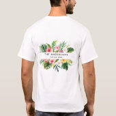 Tropische botanische zomervakantie t-shirt (Achterkant)