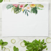 Tropische botanische zomervakantie theedoek (Gevouwen)