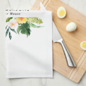 Tropische botanische zomervakantie theedoek (Quarter Fold)