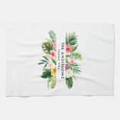 Tropische botanische zomervakantie theedoek (Horizontaal)