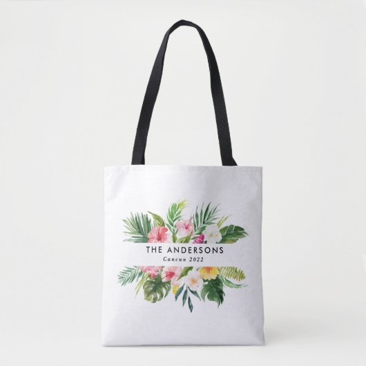 Tropische botanische zomervakantie tote bag (Voorkant)