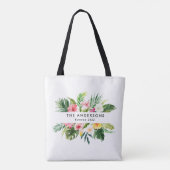 Tropische botanische zomervakantie tote bag (Achterkant)