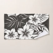 Tropische Botanische Zwart-Wit Bad Handdoek (Handdoek)