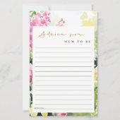 Tropische Bougainvillea advies voor moeder Baby sh (Voorkant)