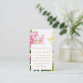 Tropische Bougainvillea Dsplay Shower Baby Shower Informatiekaartje (Staand voorkant)