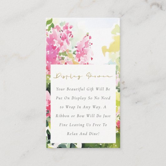 Tropische Bougainvillea Dsplay Shower Baby Shower Informatiekaartje (Voorkant)