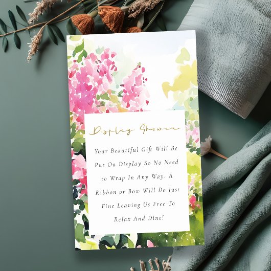 Tropische Bougainvillea Dsplay Shower Baby Shower Informatiekaartje